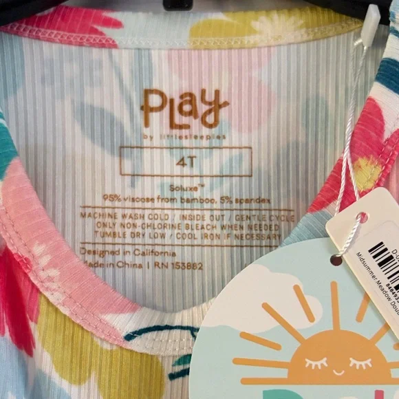 Little Sleepies Floral Kids Top - Multicolor - Picture 3 of 5